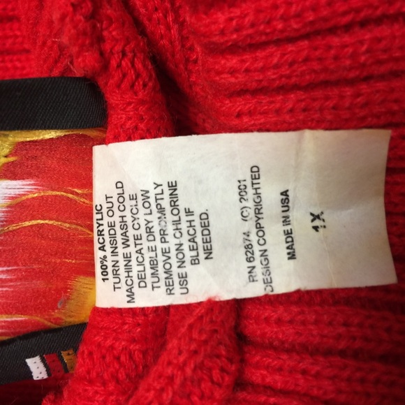 Pretty red vintage sleeveless sweater. - Picture 5 of 6